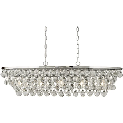 Afbeelding van Michelle hanglamp, chroom/helder, kristalglas, 92 cm, E27