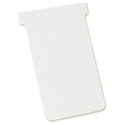 Afbeelding van Nobo, Set van 100 T kaarten voor planning, index 3, wit, 2203002