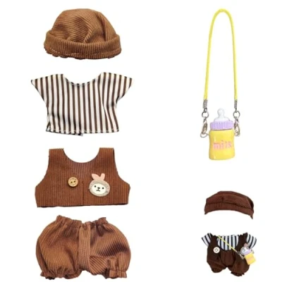 Afbeelding van AOMAIGAD Lapubu poppenjurk, kleding voor Labubu pluche, poppen van 17 cm, kleding, jongens en meisjes de beste cadeaus (B niet inbegrepen bij speelgoed