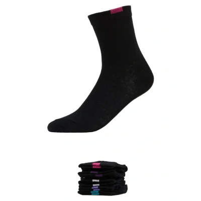Afbeelding van DIM Ecodim CREW Socks 5 PACK Sokken, Dames, Maat: One Size, Black