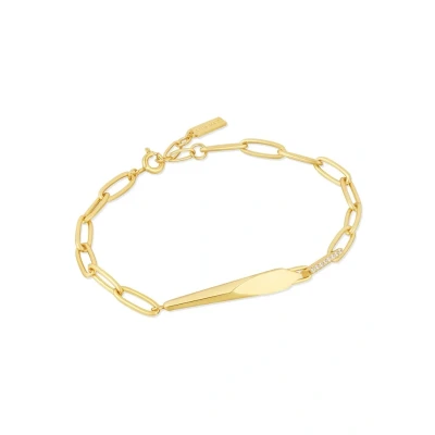Afbeelding van Ania Haie dames Geometric Chunky armband M met zirkonia in de kleur Goud