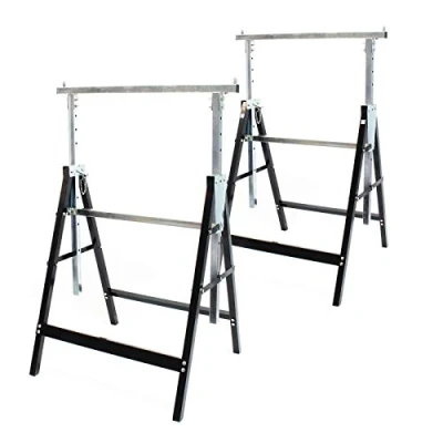 Afbeelding van WilTec Set van 2 telescopische schragen, inklapbaar, steiger, in hoogte verstelbaar, 80 130 cm, 200 kg, max.