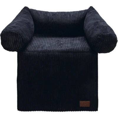 Afbeelding van Designed by Lotte Bankkussen Geribbeld Antraciet 50 x 30 cm