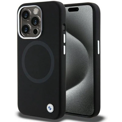 Afbeelding van BMW Silicone Back Case (MagSafe Compatible) Geschikt voor Apple iPhone 15 Pro (6.1&quot;) Zwart