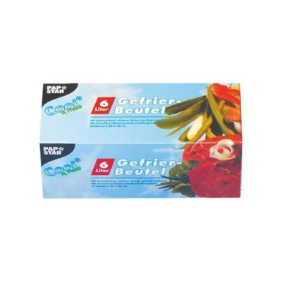 Afbeelding van PAPSTAR 45 stuks transparante polyethyleen vrieszakken LLDPE 6 liter 46 x 30 cm