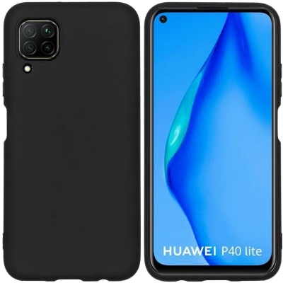 Afbeelding van iMoshion Hoesje Geschikt voor Huawei P40 Lite Siliconen Color Backcover Zwart
