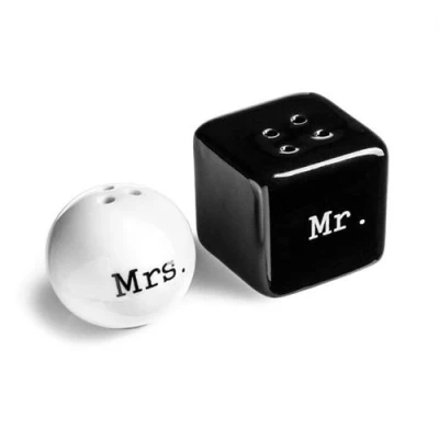 Afbeelding van Ebiz Zout en pepervaatje Mr. Mrs