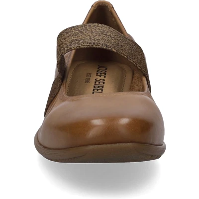 Afbeelding van Josef Seibel Fenja Ballerina&#039;s met enkelbandjes, Dames, Maat: 41, Camel Leer