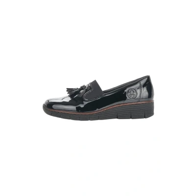 Afbeelding van Rieker Softlack Instappers, Dames, Maat: 38, Noir Schoenen