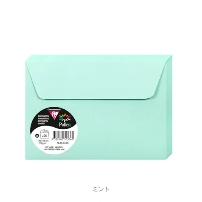 Image de Pollen Enveloppe 120g 114x162 vert jade pqt 20