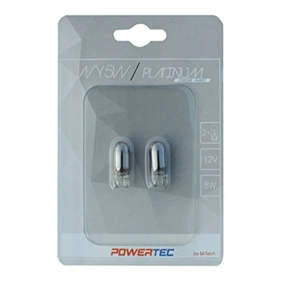Afbeelding van Powertec Platinum WY5W T10 5W Wedge 12V CHROME Blister