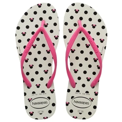 Afbeelding van Havaianas Slim Disney teenslippers voor dames, Flux Wit Roze