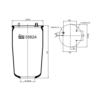 Afbeelding van Febi Bilstein Veerbalg 35624