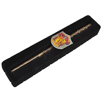 Afbeelding van Ciao, de toverstok van Hermelien Griffel (30 cm) met Griffoendor embleem in geschenkdoos,Bruin