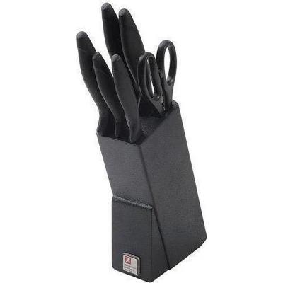 Afbeelding van Richardson Sheffield Laser Cuisine Houten Messenblok 6 Delig Zwart