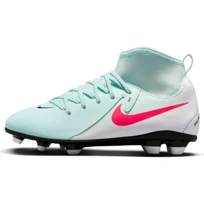 Afbeelding van Nike Performance JR Phantom LUNA II CLUB FG/MG Unisex Voetbalschoenen met kunststof noppen voor kinderen, Maat: 37.5, Mint/atomic red/off noir