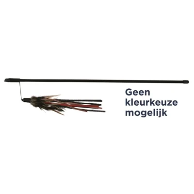 Afbeelding van Trixie Kattenhengel Leer Met Veer Assorti 50 CM