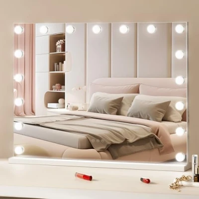 Image de VEVOR Miroir Maquillage Hollywood Ampoules LED Support USB Type C 797x597 mm