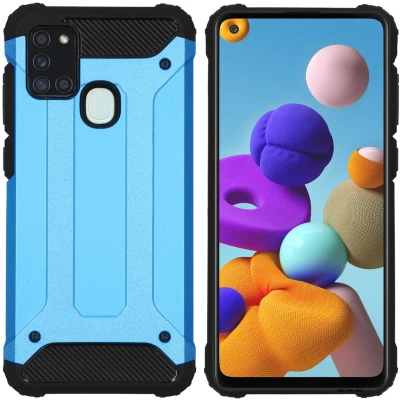 Afbeelding van imoshion Hoesje Geschikt voor Samsung Galaxy A21s Rugged Xtreme Backcover Lichtblauw