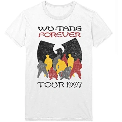 Afbeelding van WuTang Clan Forever Tour &#039;97 Heren T shirt S Wit