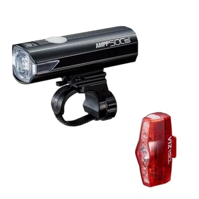 Afbeelding van Cat Eye Lichtset Ampp500s +viz150 Micro Usb c (zonder Kabel) Verlichtingsset Koplamp en achterlicht