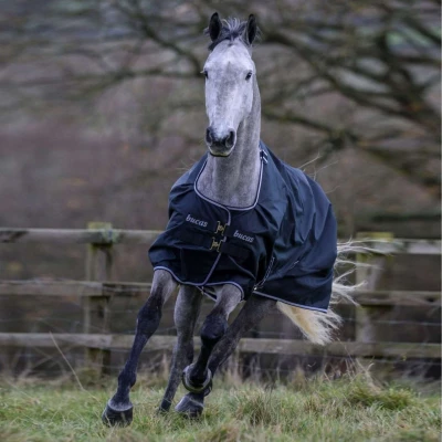 Afbeelding van Bucas Trotting Turnout 200g Zwart/Wit135/183