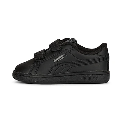 Afbeelding van Puma Smash 3.0 V Sneakers laag voor kinderen, Maat: 23, Black shadow gray Leer/ synthetisch
