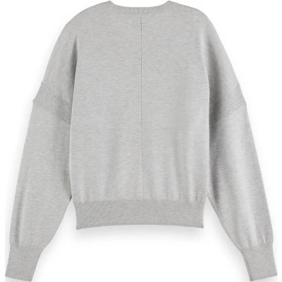 Afbeelding van Scotch &amp; Soda CORE V NECK Relaxed Trui, Dames, Maat: Small, Light grey melange