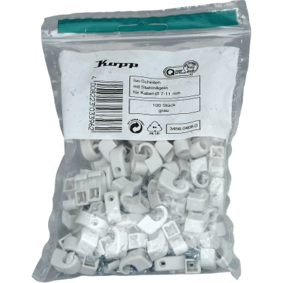 Afbeelding van Kopp 345604080 Spijkerclip Bundel Ø (bereik) 7 tot 10 mm Grijs 100 stuk(s)