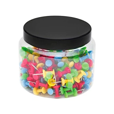 Afbeelding van Wedo Diabolo 90105420079 Steeknaaldenvorm, 200 stuks, naaldlengte 12 mm, kopdiameter 10 mm in praktische doos, verschillende kleuren