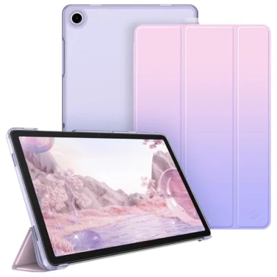 Afbeelding van Fintie Ultradunne beschermhoes voor Samsung Galaxy Tab A9 Plus 11 inch 2023, doorschijnende achterkant met automatische slaap/waakfunctie A9+ SM X210/X216/X218 tablet, schaduw