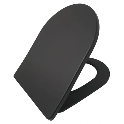 Afbeelding van Wiesbaden Shade slim toiletzitting softclose en quick release mat zwart