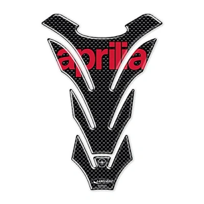 Afbeelding van Tankbescherming 3D carbon motorfiets Aprilia RED