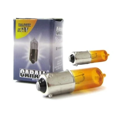Afbeelding van 2 stuks 12V autolampen, dimlicht, grootlicht, mistlicht, enz. (H21 BAY9s H21W Amber, 12 V, 21 W)