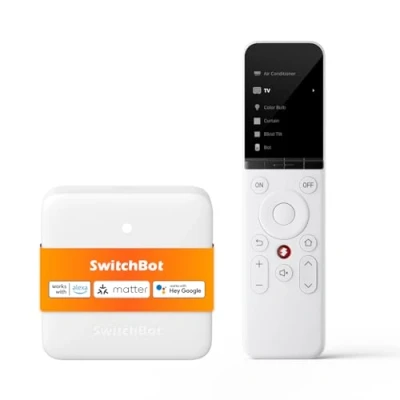 Afbeelding van SwitchBot Universele afstandsbediening met geactiveerde Mini Matter hub, intelligente alles in één aanpasbare app, IR/Bluetooth apparaatbediening, compatibel