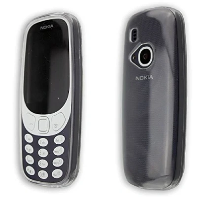 Afbeelding van caseroxx Hoesje voor Nokia 3310 2G (2017), TPU hoes, schokbestendig, smartphone (wit transparant hoesje)