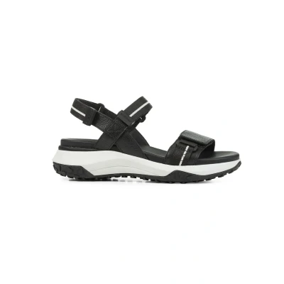 Afbeelding van Geox D Sorapis GRIP Outdoorsandalen, Dames, Maat: 40, Black Leer en textiel