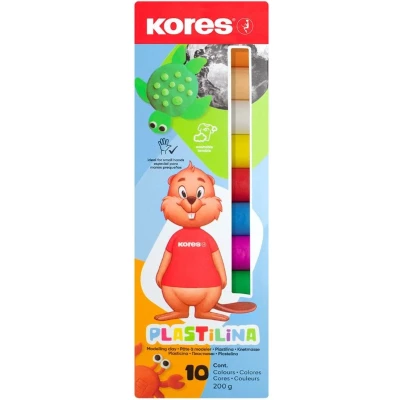 Afbeelding van Kores 34010 materiaal voor pottenbakken en boetseren Boetseerklei 200 g Verschillende kleuren 10 stuk(s)