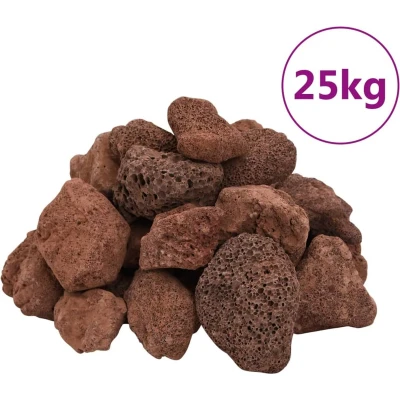 Afbeelding van vidaXL Lavastenen 25 kg 5 8 cm rood