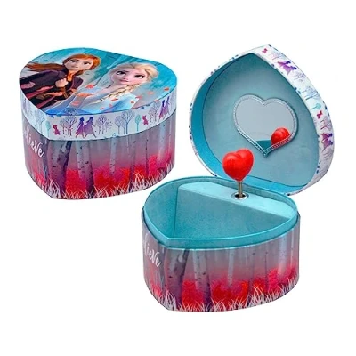 Afbeelding van CARTOON Disney Frozen II Elsa en Anna sieradendoos hartvorm 14,8 x 13,5 8,6 cm