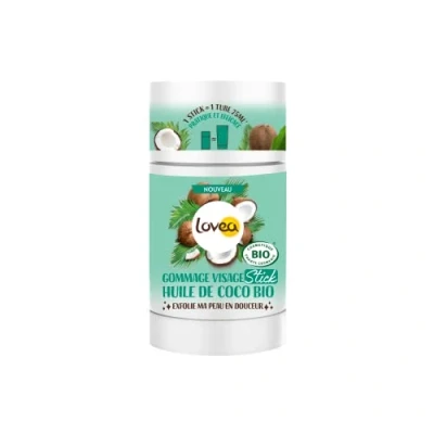 Afbeelding van LOVEA Gezichtsscrub Stick Biologische Kokosolie Zachte peeling, Glad &amp; Verzacht Alle Huidtypes 100% Natuurlijke Oorsprong Veganistisch Biologisch Gecertificeerd Gemaakt in Frankrijk
