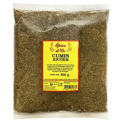 Afbeelding van Komijnzaad, 500 g, goudkruid, 100% natuurlijk, zonder additieven, hoge kwaliteit, veganistisch en conserveringsmiddelen