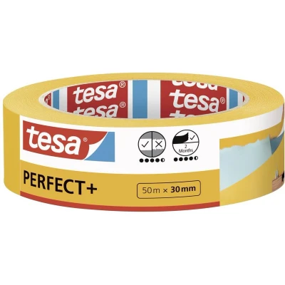 Afbeelding van tesa Perfect+ 56537 00000 00 Schilderstape Geel (l x b) 50 m 30 mm 1 stuk(s)