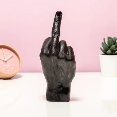 Afbeelding van Middelvinger Beeld Zwart