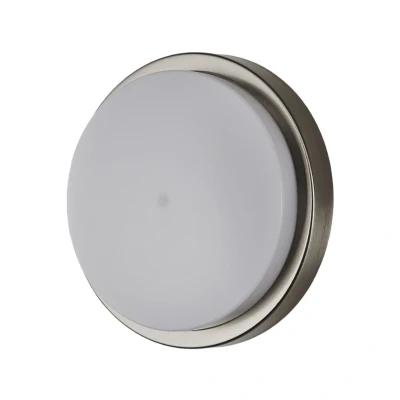Afbeelding van Lindby Wandlampen 1licht eDELSTAHL, polycarbonaat E27 opaal wit