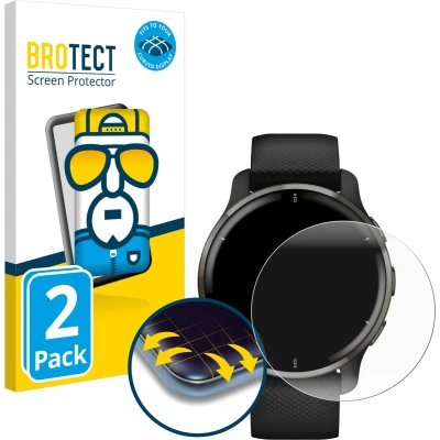 Afbeelding van BROTECT Screenprotector voor Garmin Venu 2 Plus Folie Beschermfolie transparant volledig dekking (2 Stuks)