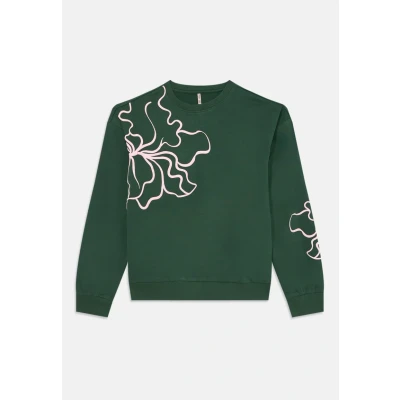 Afbeelding van ONLY Girls Kogodessa LIFE O NECK Sweater voor kinderen, Maat: 110/116, Pineneedle/roseate spoonbill