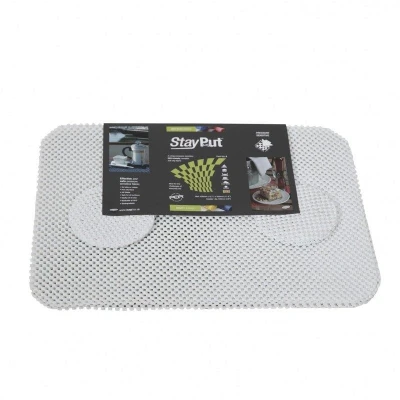 Afbeelding van Isagi StayPut 6 stuks rode anti slip Placemats en Onderzetters