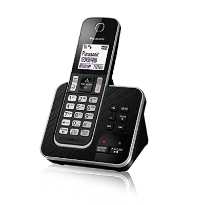 Afbeelding van Panasonic KX TGD320 Snoerloze telefoon antwoordsysteem met nummerherkenning/wachtstand DECT\GAP 3 weg geschikt voor oproepen zwart, zilver