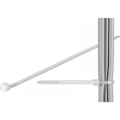Afbeelding van Techly 200 x 2.5mm kabelbinder Nylon Wit 100 stuk(s)